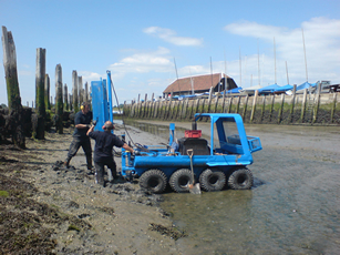 All Terrain Rig Working on Beach